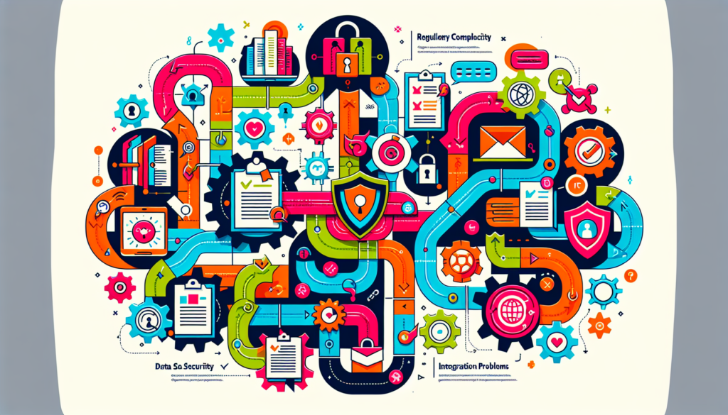 A visual representation of key challenges in IT governance and compliance.